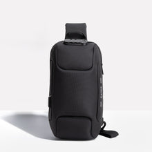 Unisex Eingebauter Ladeanschluss Umhängetasche | Anti-Diebstahl – Schwarz