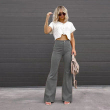 Loisa - Schlaghose Trendy & Bequem – Grau