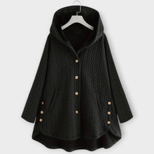 Lerina – Warme Jacke mit Knopfleiste – Schwarz