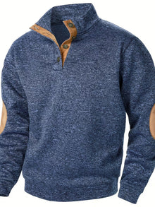 Kashyap – Sweatshirt mit Stehkragen Und Langen Ärmeln – Blau