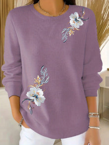 Meyla – Eleganter Langarmpullover – Purple