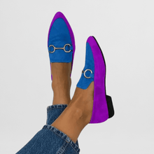 Juliy – Bunte Boho-Halbschuh – Blau