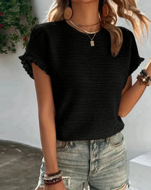 Renia | Stilvolles Sommer-T-Shirt – Schwarz