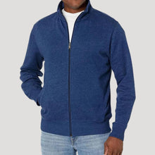 Alfredo - Frühlings Jacke Mit Langen Ärmeln Und Reißverschluss – Blau