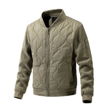 Herren-Bomberjacke aus veganem Mischgewebe - Auren – Beige