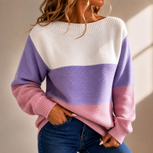 Nirelia – Eleganter Übergröße-Strickpullover – Lila