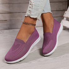 Elegante Gestrickte Unisex-Sneaker für Damen | Perfekt für Alltag – Lila