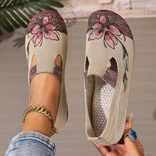 Schicke bestickte atmungsaktive Damenschuhe – Burgunderrot
