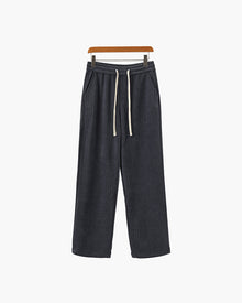 Leonardo | Herren Cordhose mit weitem Bein & Kordelzug – Dunkel Grau