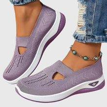 Frieda | Damen Atmungsaktive Slip-On Strick Sneakers – Hellviolett