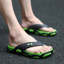 Brice - Herren Flip Flops Trend Leicht Sommer – Grün Schwarz