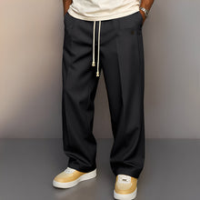 Henri - Bequeme Herrenhose mit Zugband – Schwarz