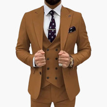 Herren Anzug dreiteilig mit Slim Fit für jede Saison – Braun