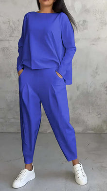 Trendy Casual Damen Kleidung Set - Brooklyn – Blau