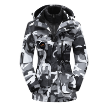 Damen Skijacke mit Kapuze | Sportliche Outdoor Winterjacke – Mehrfarbig