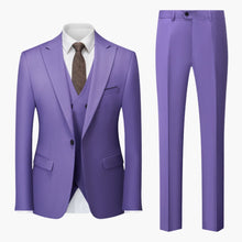 Eleganter Slim Fit Anzug - Herren 3-teilig für Business – Lila