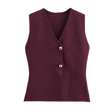 Romilly - Trendige Damen-Strickweste – Dunkellila
