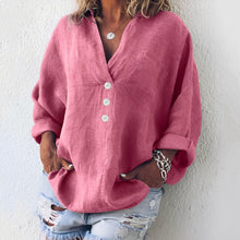 Sandra - Lässiges Langarmhemd für Damen – Rosa