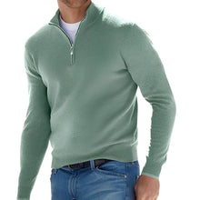 Nash - Freizeitpullover mit halbem Reißverschluss – Grün