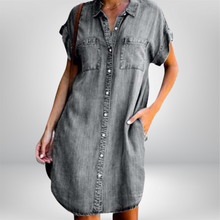 Agata – Lässiges Jeanskleid – Grau