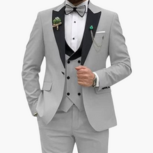 Stylisher Slim Fit Anzug - moderner Look für Herren zur Hochzeit – Hellgrau