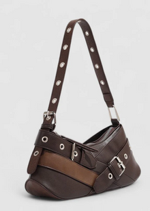 Kompakte Damen Handtasche – Vegan Leder & Stilvolles Design – Braun