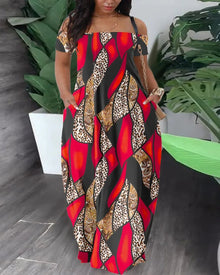 Tanya - Plus Size Safari Kleid Farbenfroh – Feuerrot