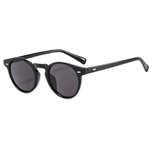 Unisex Zeitlos Rund Stil Sonnenbrille | Klassisch – Schwarz