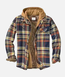 Eleanor™ | Stylische Patchwork-Karo-Jacke – Blau Orange