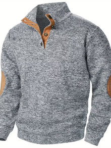 Kashyap – Sweatshirt mit Stehkragen Und Langen Ärmeln – Grau