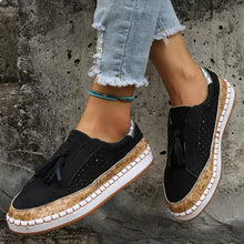 Tasselina™ – Stilvolle Damen Loafer mit dekorativen Quasten – Schwarz