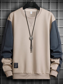 Lässiger Baumwolle Sweatshirt für Männer | Perfekt für den Alltag – Aprikose