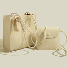 Damen Shopper Tasche aus strukturiertem Lackleder mit Crossbody Tasche - Renata – Weiß