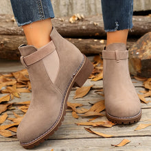 Miniya – Stiefeletten mit Schnallenriemen – Khaki
