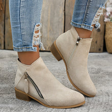 Mia - Stiefel mit Reißverschluss – Beige