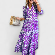 Loradia – Midikleid mit Kettenprint – Violett