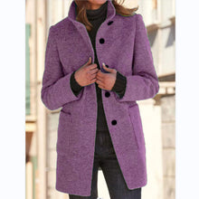 Vintora™ – Retro Damen-Windjacke mit Knöpfen und Stehkragen – Lila