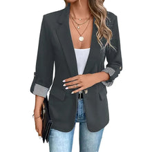 Rigieta - Lässiger Zweireiher Blazer – Dunkelgrau