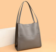 Vegane Leder Umhängetasche mit großem Stauraum und elegantem Design – Grau