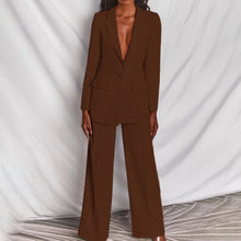 Damen Formelle Zweiteiliges Set | Elegante – Kaffee