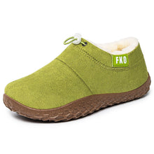 Kamira – Bequeme Schuhe Aus Kunstfell – Grün