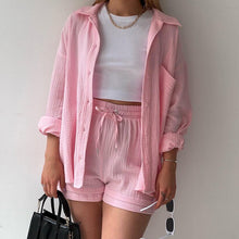 Conjunto arrugado casual mujer – Hellrosa