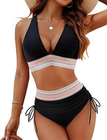 Formende High-Waist Bikinihose – Bauchkontrolle & Komfort – Schwarz