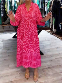 Carmilla - Lebhaftes Bedrucktes Kleid – Pink (Fast ausverkauft)