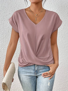 Savannah® | Flores Lässiges Kurzarm-T-Shirt – Rosa