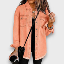 Karela – Klassische Jeansjacke – Pfirsich