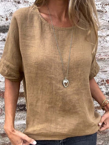 Kelly® | Minimalistisches, lässiges Top – Khaki