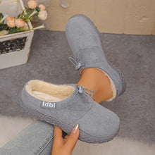 Damilya - Slip On Schuhe Aus Kunstwildleder Mit Fleecefutter Und Kordelzug – Grau