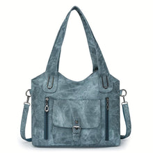 Franky | Vintage-Schultertasche – Blau