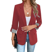 Rigieta - Lässiger Zweireiher Blazer – Rot